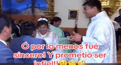 Novio promete ser infiel en plena boda y usuarios reaccionan: “Los nervios lo volvieron sincero”