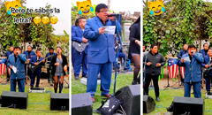 Cantante se olvida la letra en pleno concierto y es viral por improvisar: “Bad Bunny de la cumbia”