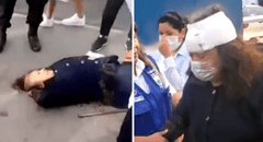 Mujer de la tercera edad termina herida tras fuerte gresca entre serenos y vendedores informales