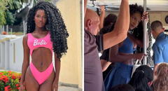 ¿Quién es la 'Barbie venezolana' que viaja en bus e impacta en redes sociales?