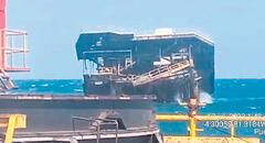 Piura: así fue el desplome de la plataforma petrolera OO del lote Z-2B en Talara