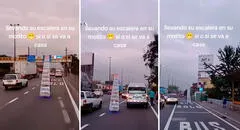 Joven lleva una escalera en su moto en plena Panamericana Norte y redes estallan: "Solo en Perú"