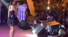 Milena Warthon fue aclamada por seguir concierto bajo torrencial lluvia: "¡Qué tal bañada!"
