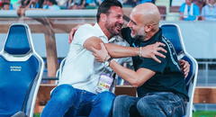 El emotivo encuentro entre Claudio Pizarro y Pep Guardiola en Tokio por amistoso internacional