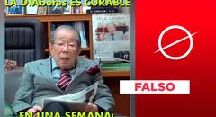 Médico japonés no promete la cura de la diabetes tipo 2 en una semana en video: usaron su imagen