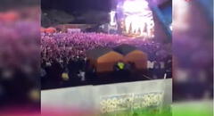 ¡Todo por el Grupo 5! Fans sin entrada suben a juego mecánico para no perderse concierto en Chiclayo
