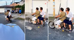 Adultas mayores salen a pasear en moto lineal por calles de Iquitos: “Mi amiga y yo en unos años”