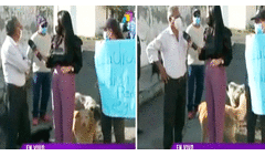 Perrito callejero olfatea y orina en reportera durante transmisión en vivo: “Dejó huella”