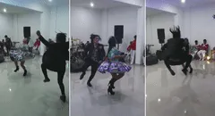 Rosita de Espinar saca los pasos prohibidos pero su acompañante se roba el show en evento