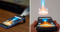 ¿Qué teléfonos tienen un proyector integrado que permite ver películas en la pared?