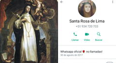 ¿Cómo dedicar una carta a Santa Rosa de Lima a través del WhatsApp?