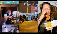 Vendedora ambulante la rompe con venta de pollo broaster en San Miguel: “Bien taypá”