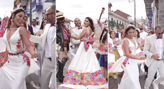 Pareja deslumbra con festejo de su matrimonio al son de 'Valicha' en Cusco: “¡Qué hermoso vestido!”