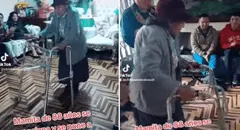 Sorprenden con serenata a mujer de 88 años que camina con andador y deja en shock al bailar