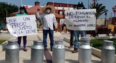 Ganaderos se movilizarán exigiendo cumplir ley que establece obligatoriedad en uso de leche fresca