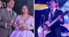 William Luna sorprende a Estrella Torres y su esposo, Kevin Salas, al cantar en su matrimonio