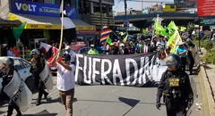 Arequipa: ciudadanos protestan contra Dina Boluarte y minería durante inauguración de Perumin 2023