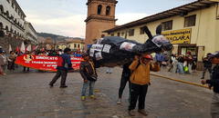 Gremios del Cusco protestaron contra de Dina Boluarte y Alejandro Soto