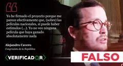 Es falso que ninguna película peruana financiada por el Estado haya ganado “nada”, como dijo Alejandro Cavero