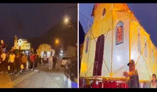 Escolares de Cañete fabrican impresionante antorcha con forma de iglesia: “Llevaron todo el Vaticano”