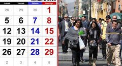 FERIADOS de octubre 2023: ¿cuáles son los días libres y no laborables en Perú?