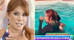 Andrés Roca Rey sorprendió a Magaly al lanzarla a una piscina con ropa en lujoso viaje
