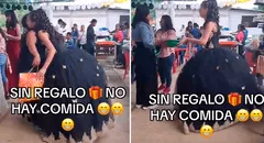 Quinceañera celebra su cumpleaños y se vuelve viral por singular regla: “Sin regalo no hay comida”