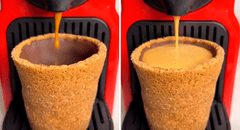 ¡Todo se puede comer! Conoce aquí cómo preparar fácil y rápido un vaso comestible de café