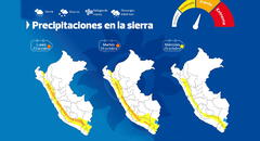 Senamhi pronostica lluvias en algunas zonas del país con descargas eléctricas: ¿en qué regiones?