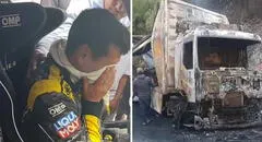 Las lágrimas de Jenrry Quispe tras dejar Caminos del Inca 2023 por incendio de su auxilio mecánico