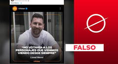 Lionel Messi no dijo que "no votaría a los personajes que venimos viendo desde siempre"