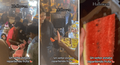 Vendedor peruano sorprendió al repartir fruta en vez de dulces por Halloween: “Rico y saludable”