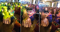 Mujer causa sensación por tomar en copa gigante en fiesta amenizada por Maroyu: “Sírveme ahí”