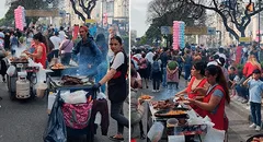Peruanos en Argentina vendieron anticuchos por las calles de Buenos Aires : “Es lo mejor del mundo”