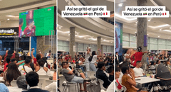 Venezolanos celebraron gol de la Vinotinto en mall de PERÚ y usuarios reaccionan: “Ay, mi Peruzuela”