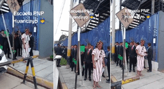 Joven muestra su identidad y acude con traje de gala de la selva a postular a la Policía Nacional
