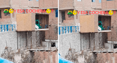 Construyen inusual cochera para mototaxi en cerro y usuarios afirman: “Desafiaron las leyes de la gravedad”
