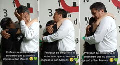 Profesor conmueve con su reacción al enterarse de que su alumna ingresó a San Marcos: “La luchaste”