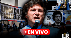 Marcha de piqueteros contra Milei, EN VIVO: manifestantes llegaron a Plaza de Mayo