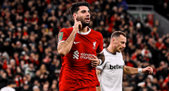 Liverpool goleó 5-1 a West Ham y avanzó a semifinales de la Carabao Cup
