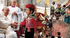 Niña peruana con traje cusqueño participó en misa de Navidad junto con el papa Francisco en el Vaticano