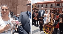 Son virales tras boda en la catedral de Puno: la historia de amor entre un canadiense y una puneña