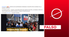 Foto no es de “cientos de ecuatorianos ingresando a Perú” huyendo del conflicto armado en Ecuador