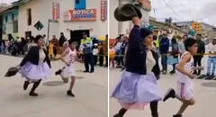 Madre es viral tras alentar y acompañar a su hijo en maratón de Huancavelica: “El amor es infinito”