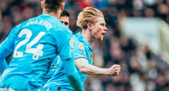 Manchester City ganó sobre la hora con partidazo de De Bruyne y se acerca al líder de la Premier
