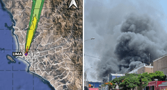 Incendio en Cercado de Lima: contaminación del aire afectaría hasta 5 distritos, alerta Senamhi
