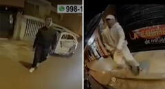 Surco: cámaras instaladas en auto grabaron en vivo el robo de falsos pasajeros a taxista