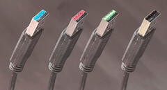 ¿En qué se diferencian los cables USB de color blanco, negro, azul y rojo?