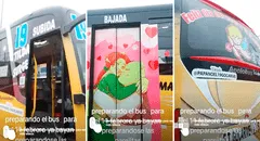 Chofer peruano sorprende a pasajeros al decorar bus con corazones: “Preparado para el 14 de febrero”