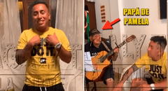 Revelan video de Christian Cueva en la casa de Pamela Franco cantando y tomando con su padre